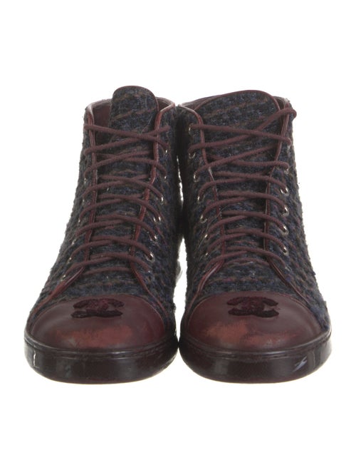 Chanel Tweed Printed Sneakers