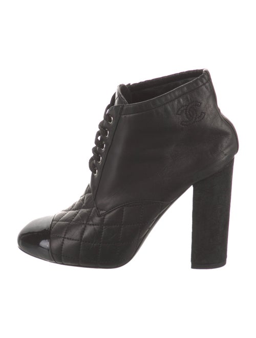 Chanel 2012 Interlocking CC Logo Lace-Up Boots