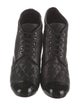 Chanel 2012 Interlocking CC Logo Lace-Up Boots