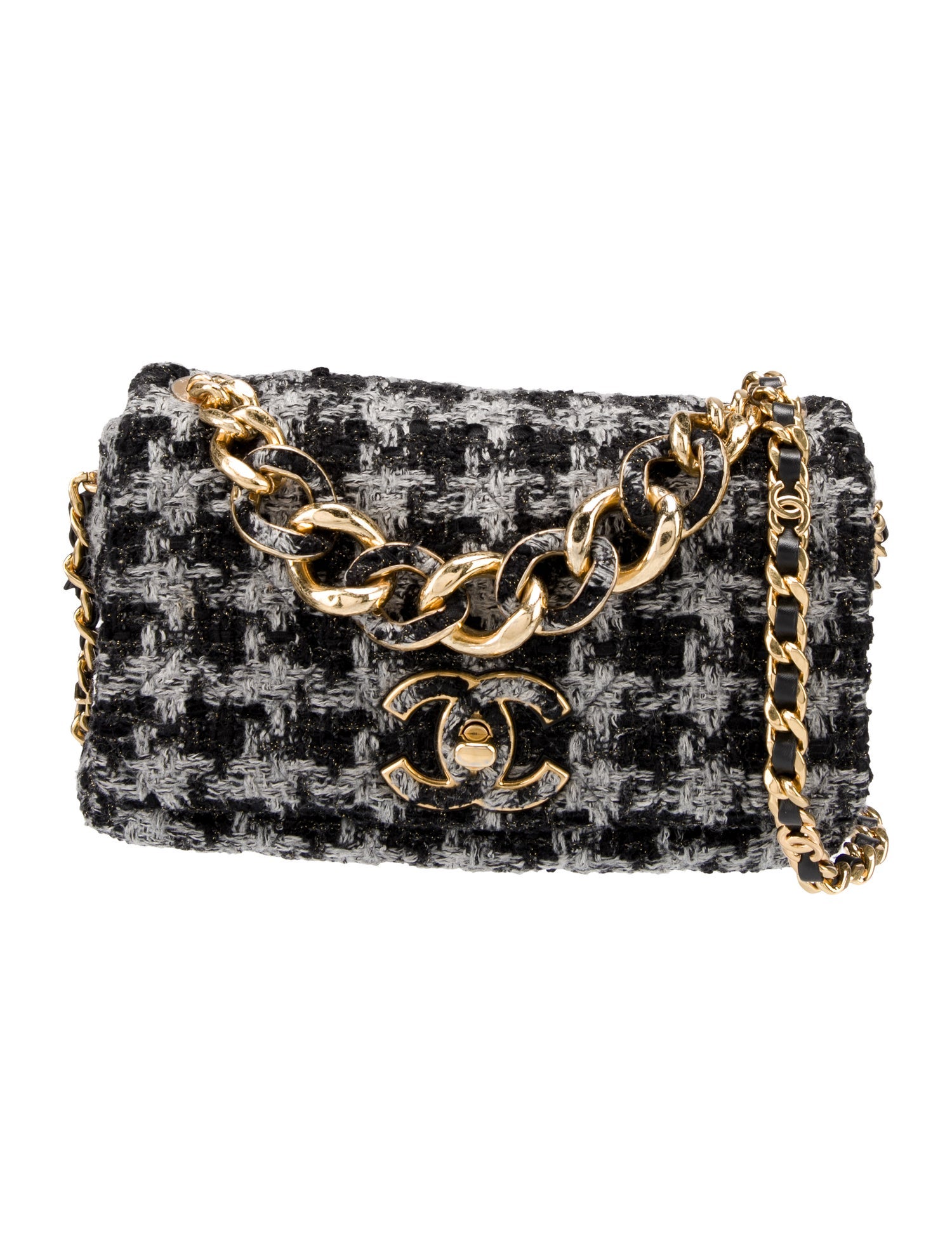 Chanel Small Tweed Elegant Chain Flap Bag