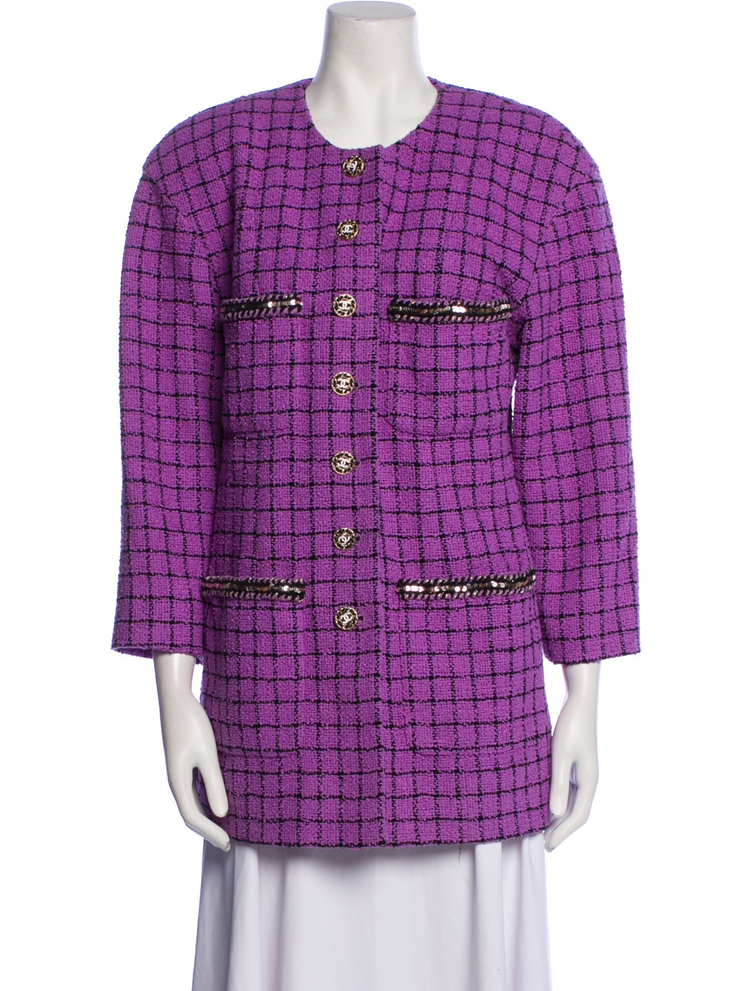 Chanel 2022 Plaid Print Jacket