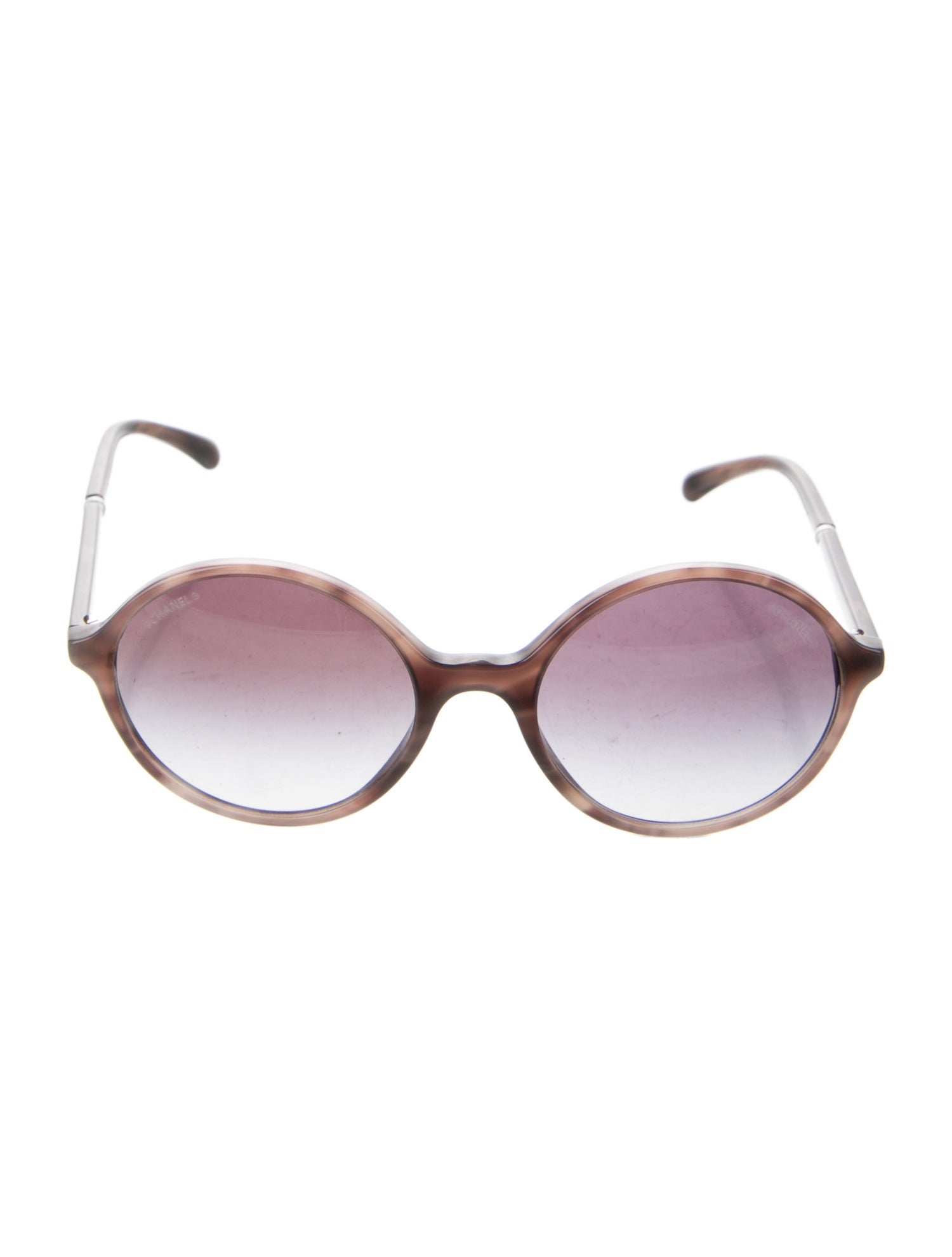 Chanel Faux Pearl Accents Round Sunglasses