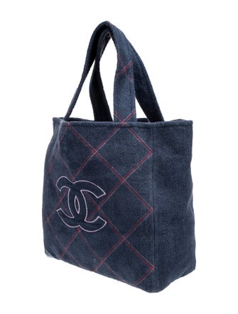 Chanel Terry Cloth CC Beach Tote & Towel Set