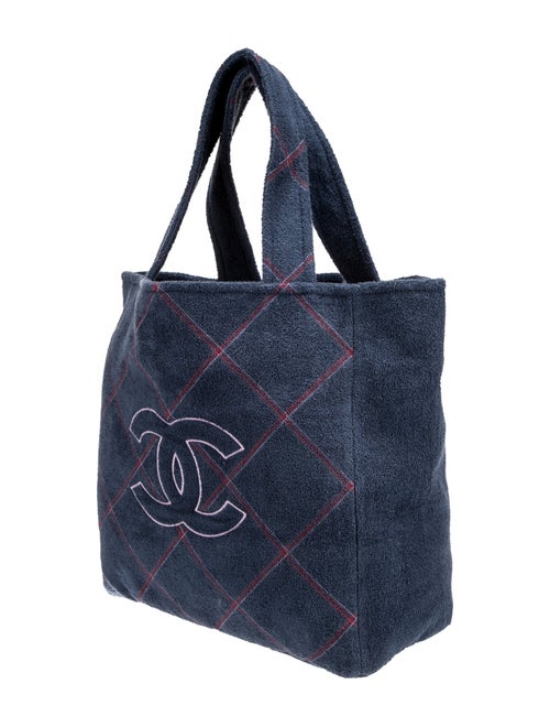 Chanel Terry Cloth CC Beach Tote & Towel Set