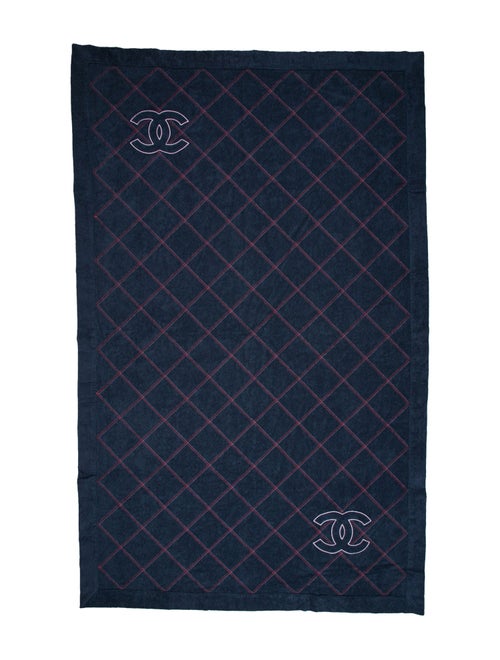 Chanel Terry Cloth CC Beach Tote & Towel Set