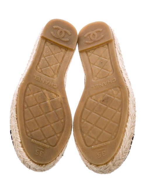 Chanel Interlocking CC Logo Lambskin Espadrilles