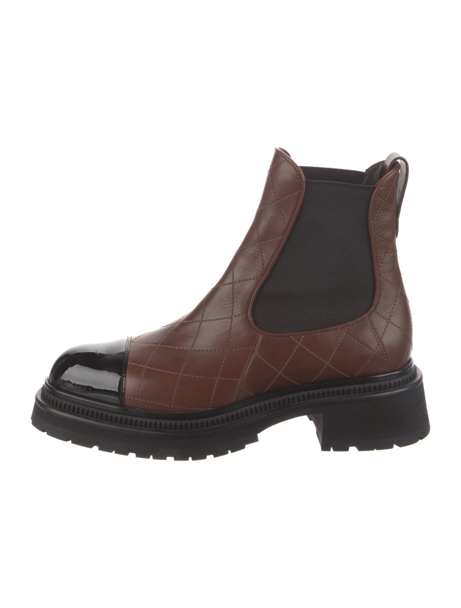 Chanel 2023 Quilted Pattern Chelsea Boots
