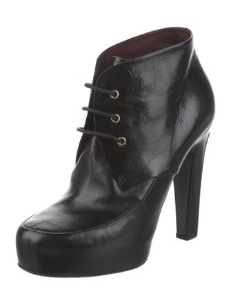 Chanel 2013 Calfskin Lace-Up Boots