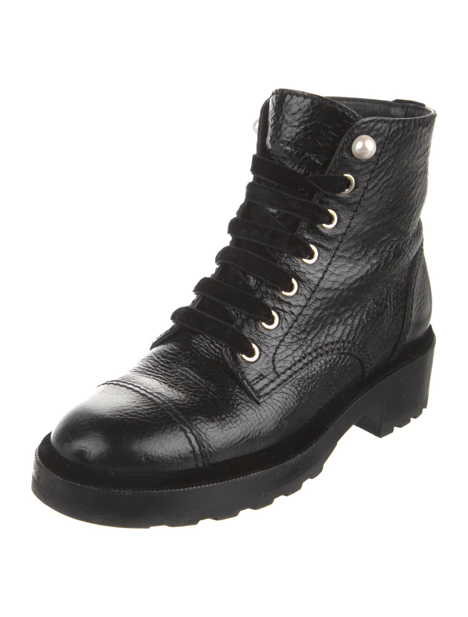 Chanel 2019 Interlocking CC Logo Combat Boots