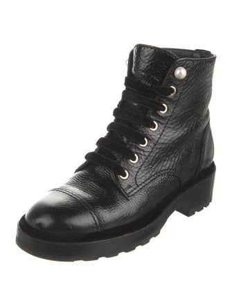 Chanel 2019 Interlocking CC Logo Combat Boots