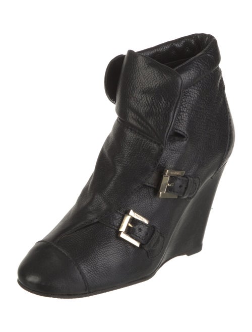 Chanel Leather Lace-Up Boots