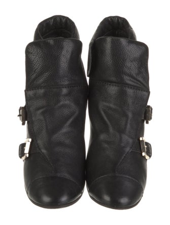 Chanel Leather Lace-Up Boots