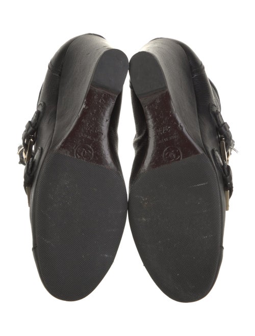 Chanel Leather Lace-Up Boots