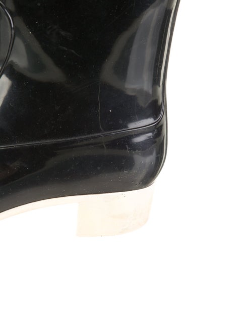 Chanel Interlocking CC Logo Rubber Rain Boots