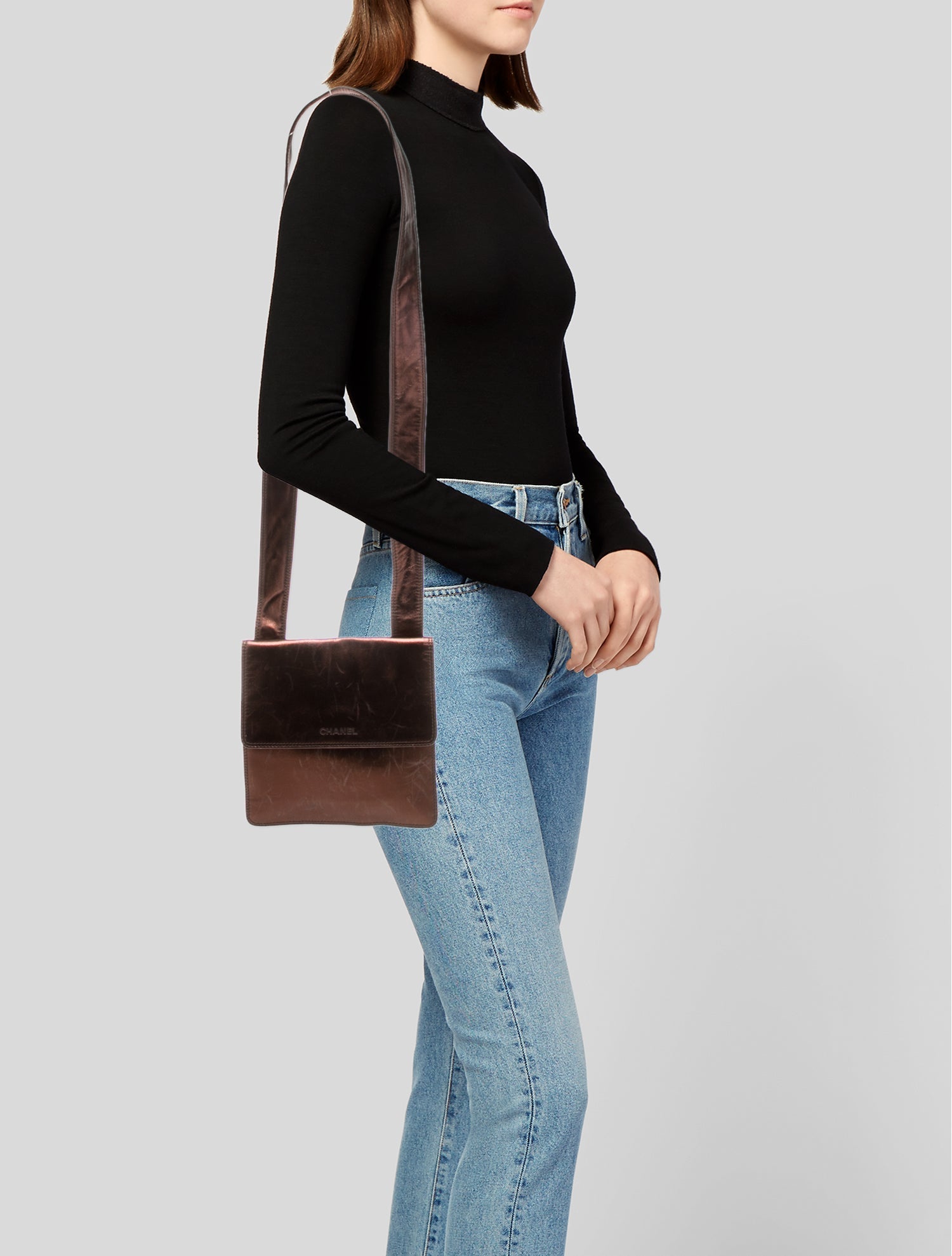 Chanel Logo Flap Messenger Bag