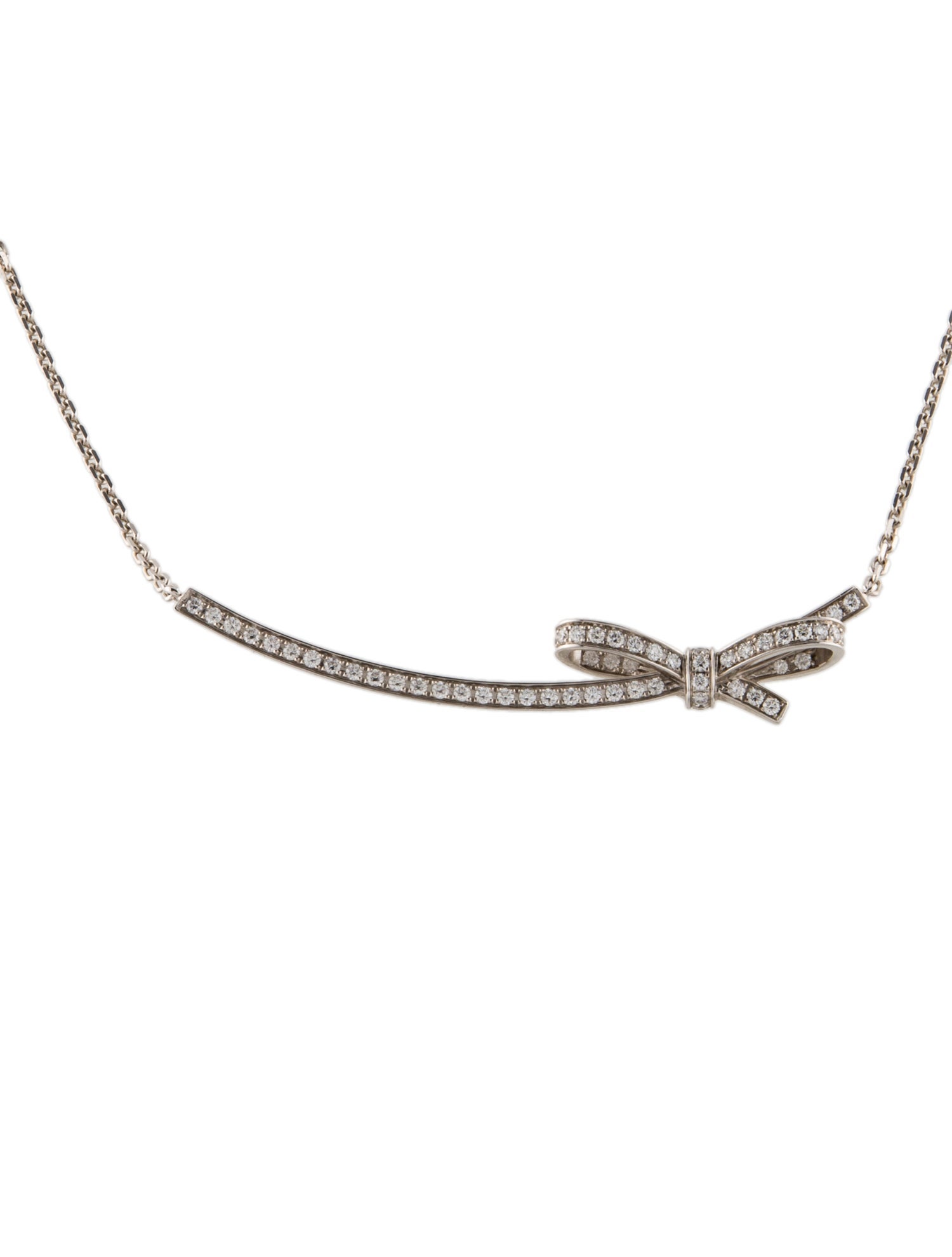 Chanel 18K Diamond Ruban Necklace