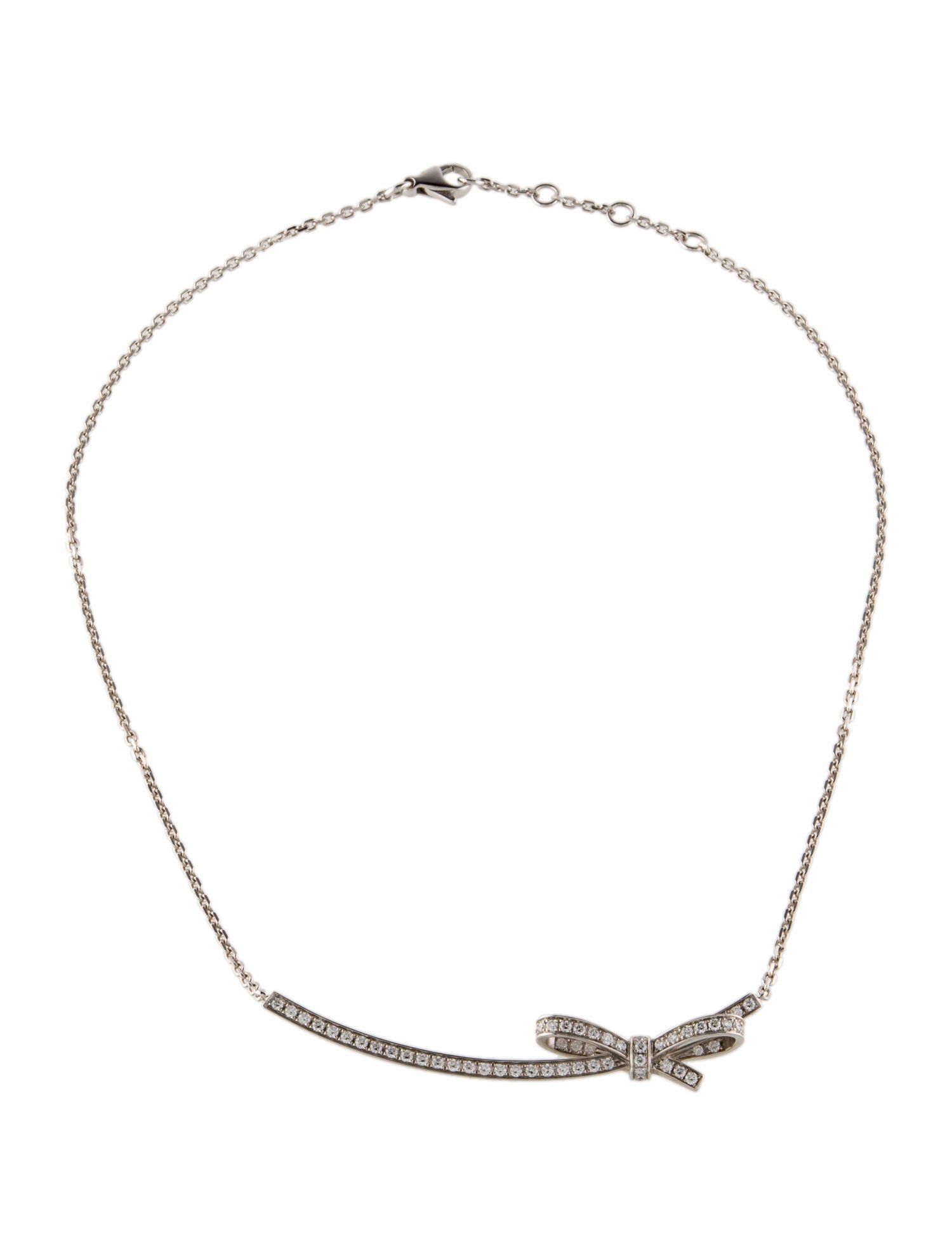 Chanel 18K Diamond Ruban Necklace