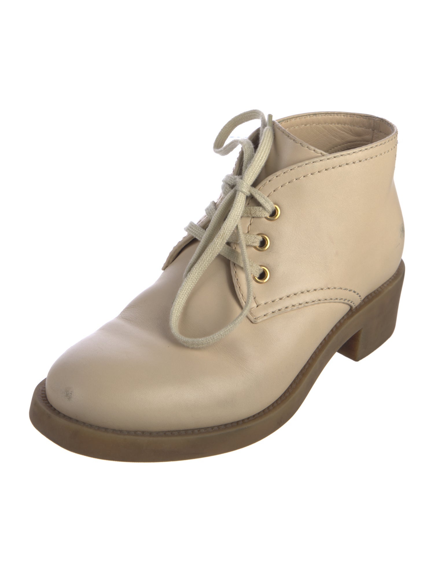 Chanel 2016 Interlocking CC Logo Lace-Up Boots