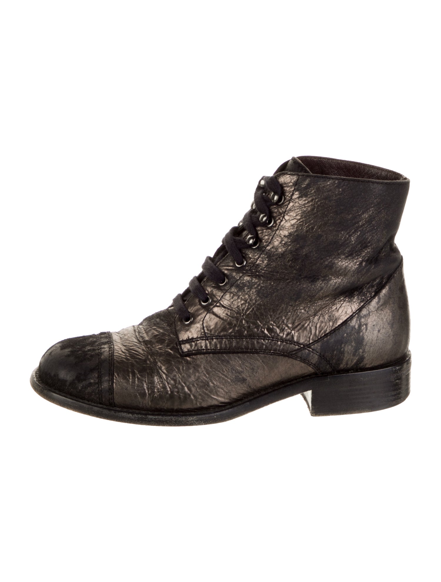 Chanel 2013 Leather Combat Boots