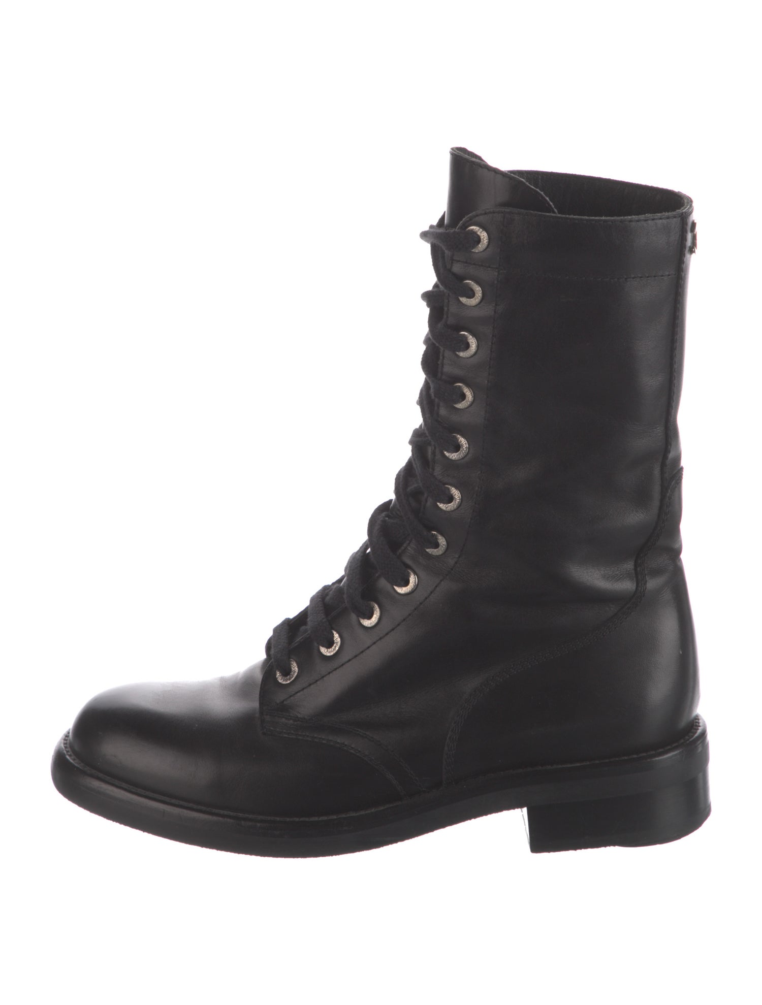 Chanel 2013 Interlocking CC Logo Combat Boots