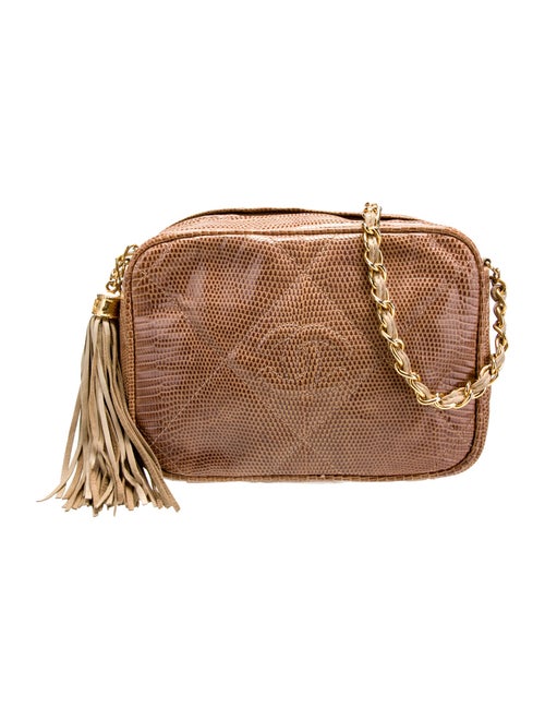 Chanel Lizard Quilted Tassel Camera Bag