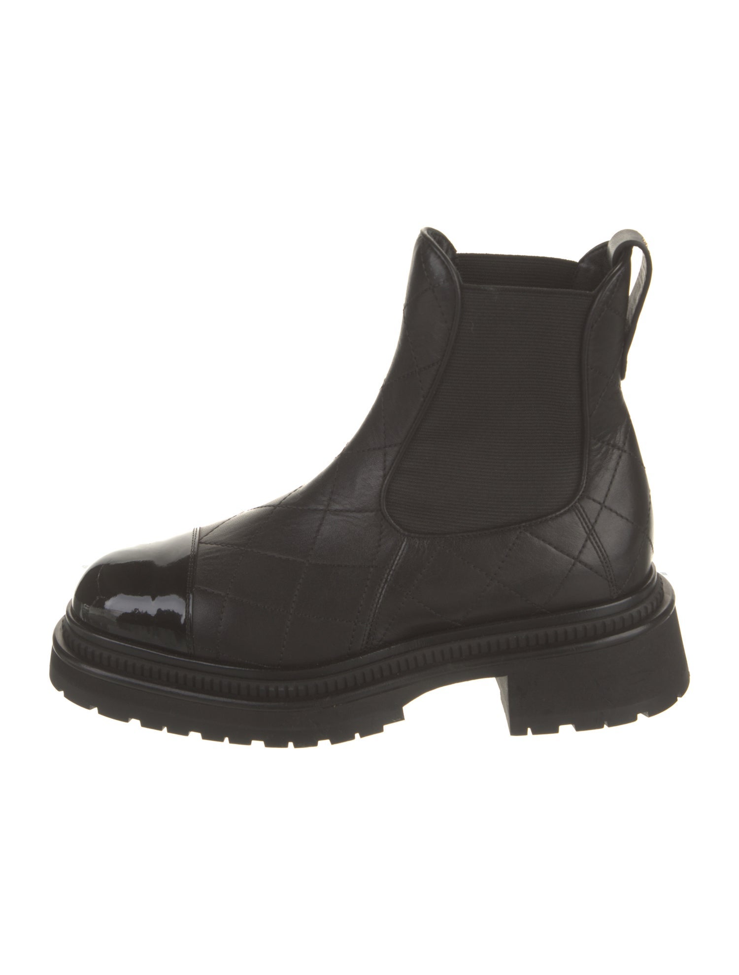 Chanel 2023 Quilted Pattern Chelsea Boots