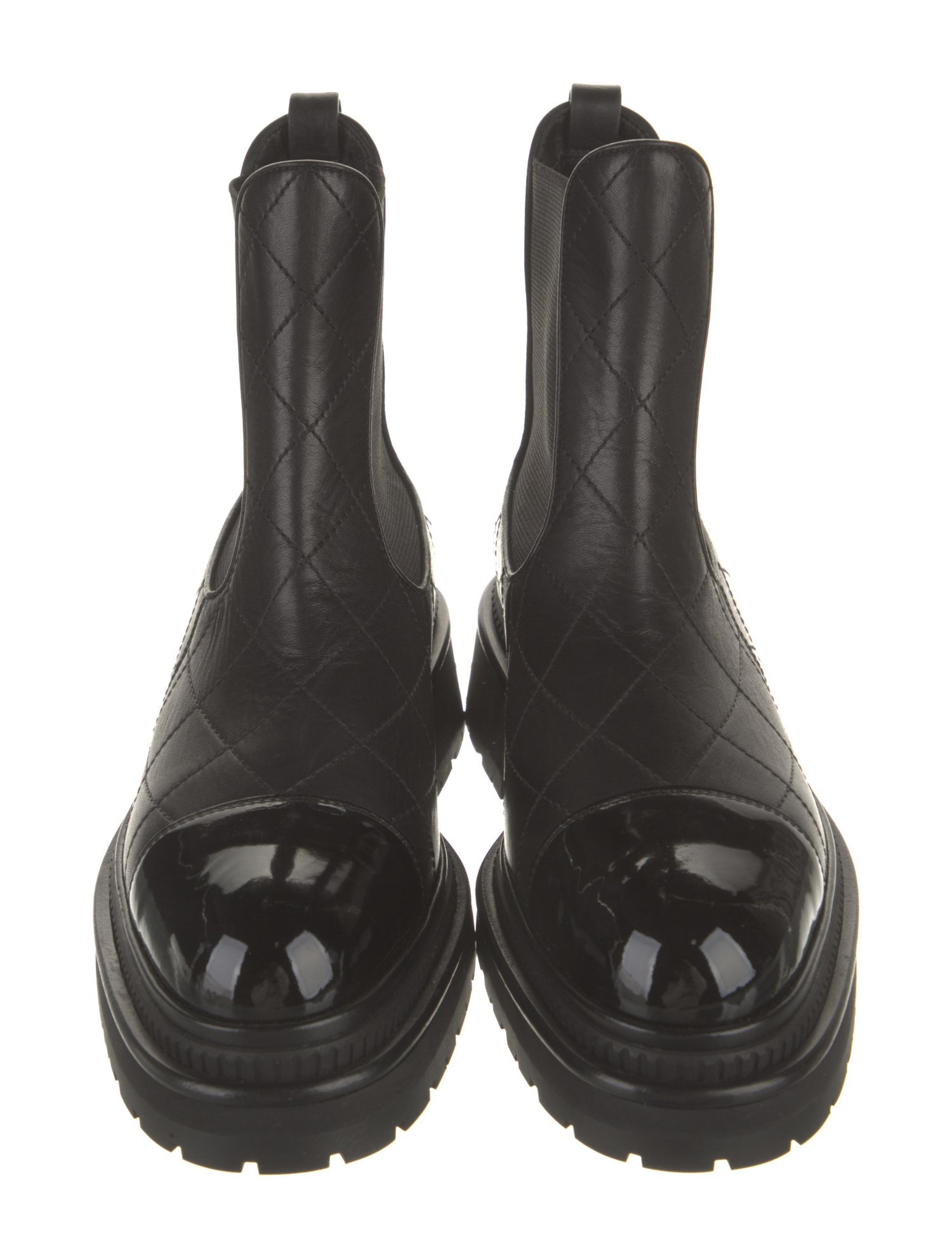 Chanel 2023 Quilted Pattern Chelsea Boots