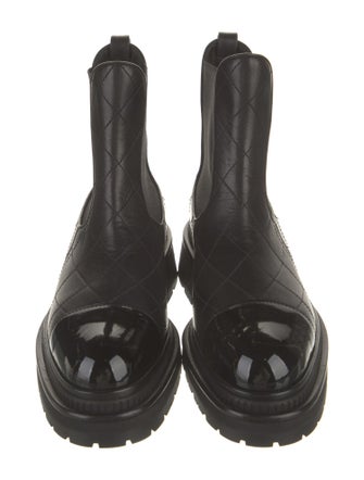 Chanel 2023 Quilted Pattern Chelsea Boots