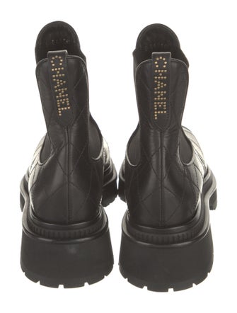 Chanel 2023 Quilted Pattern Chelsea Boots