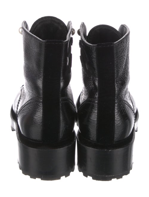 Chanel Interlocking CC Logo Calfskin Combat Boots