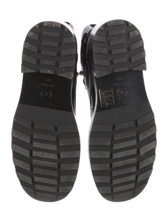 Chanel Interlocking CC Logo Calfskin Combat Boots