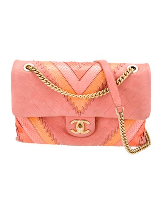 Chanel Paris-Cuba Python Patchwork Chevron Flap Bag