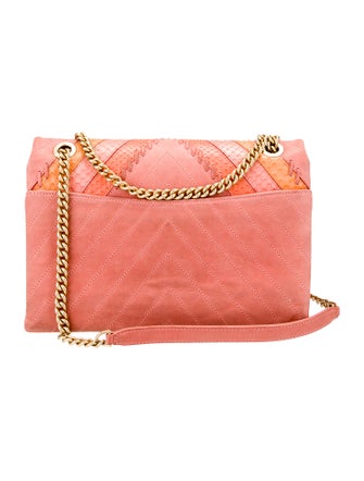 Chanel Paris-Cuba Python Patchwork Chevron Flap Bag