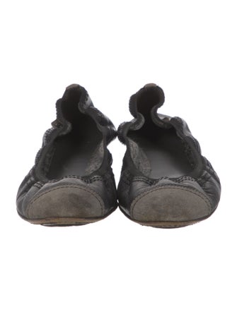 Chanel Interlocking CC Logo Lambskin Flats