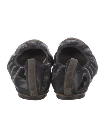 Chanel Interlocking CC Logo Lambskin Flats