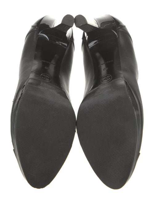 Chanel Interlocking CC Logo Leather Lace-Up Boots