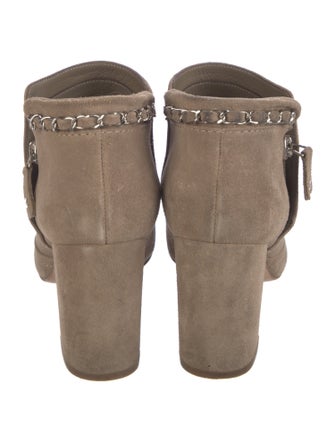 Chanel 2014 Interlocking CC Logo Boots