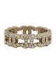 Chanel Strass CC Band Ring
