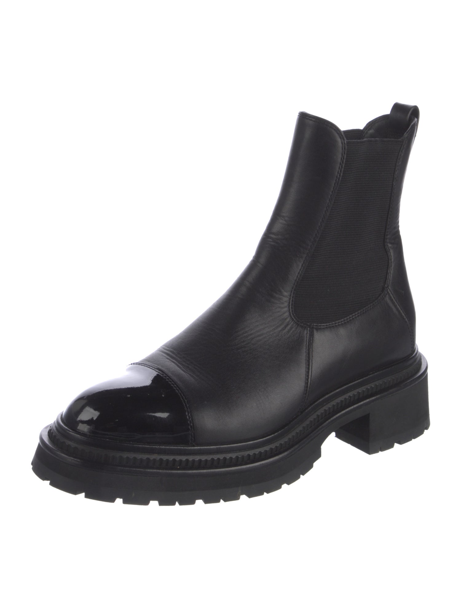 Chanel 2022 Interlocking CC Logo Chelsea Boots