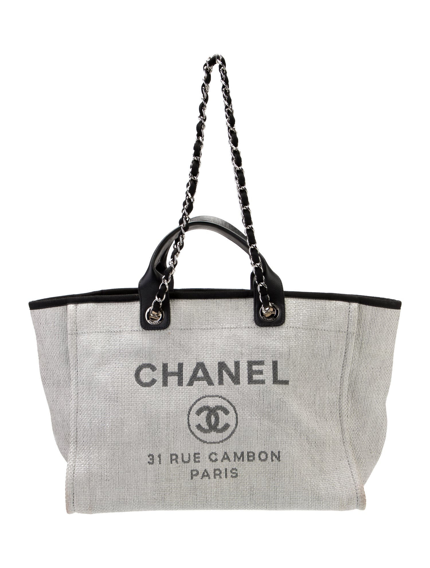 Chanel Medium Raffia Deauville Shopping Tote