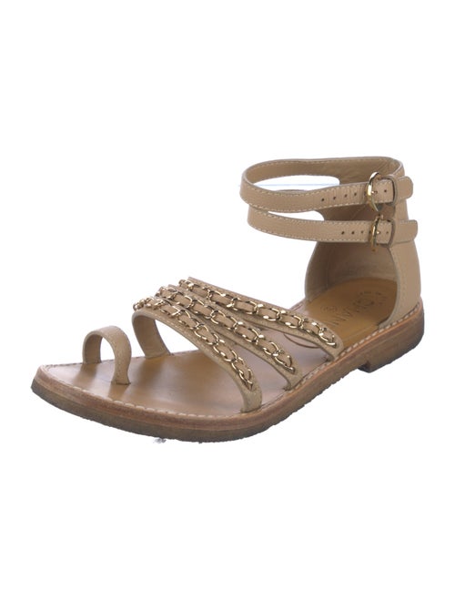 Chanel 2016 Chain-Link Accent Gladiator Sandals