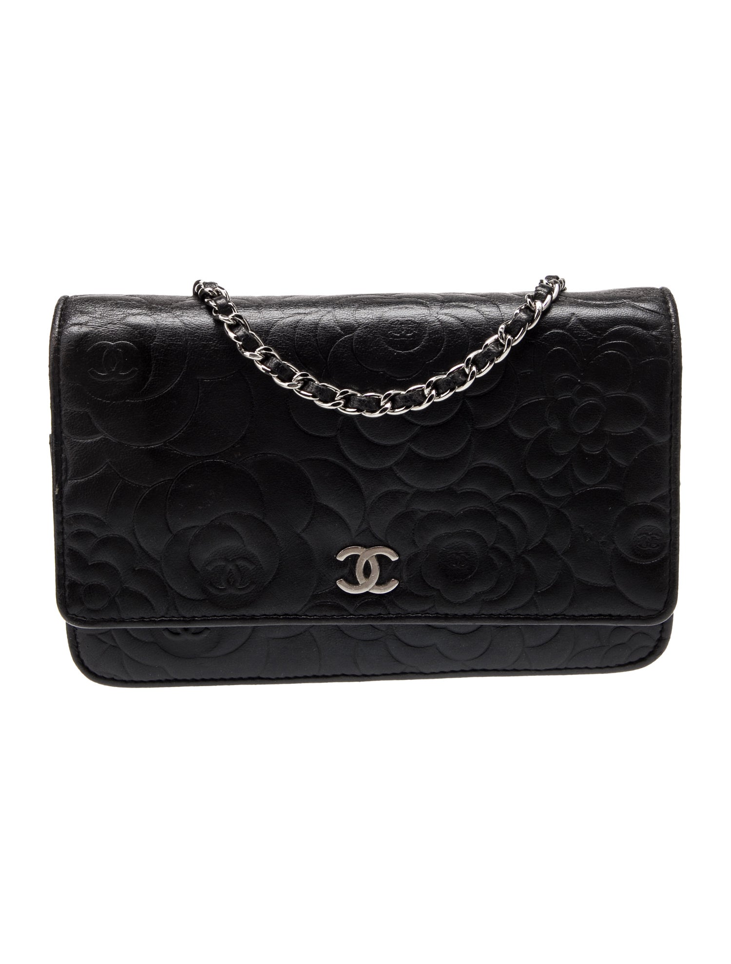 Chanel Camellia Wallet On Chain - Black Crossbody Bags, Handbags ...