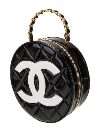 Chanel Patent Leather Round CC Handle Bag