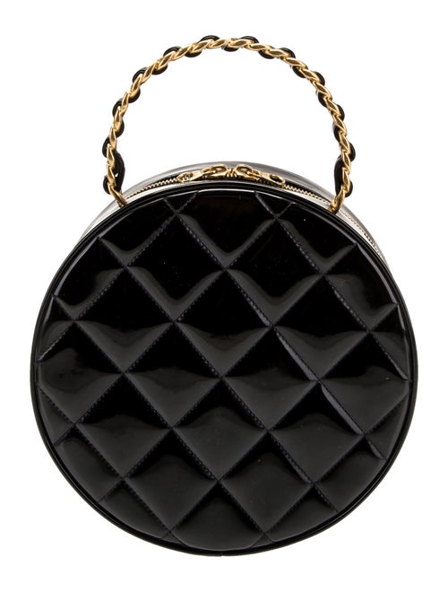 Chanel Patent Leather Round CC Handle Bag