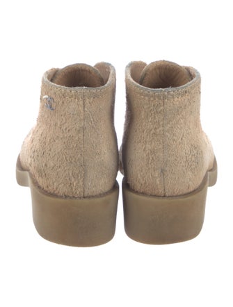 Chanel 2016 Interlocking CC Logo Lace-Up Boots