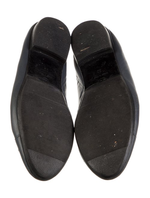 Chanel Leather Bow Accents Ballet Flats