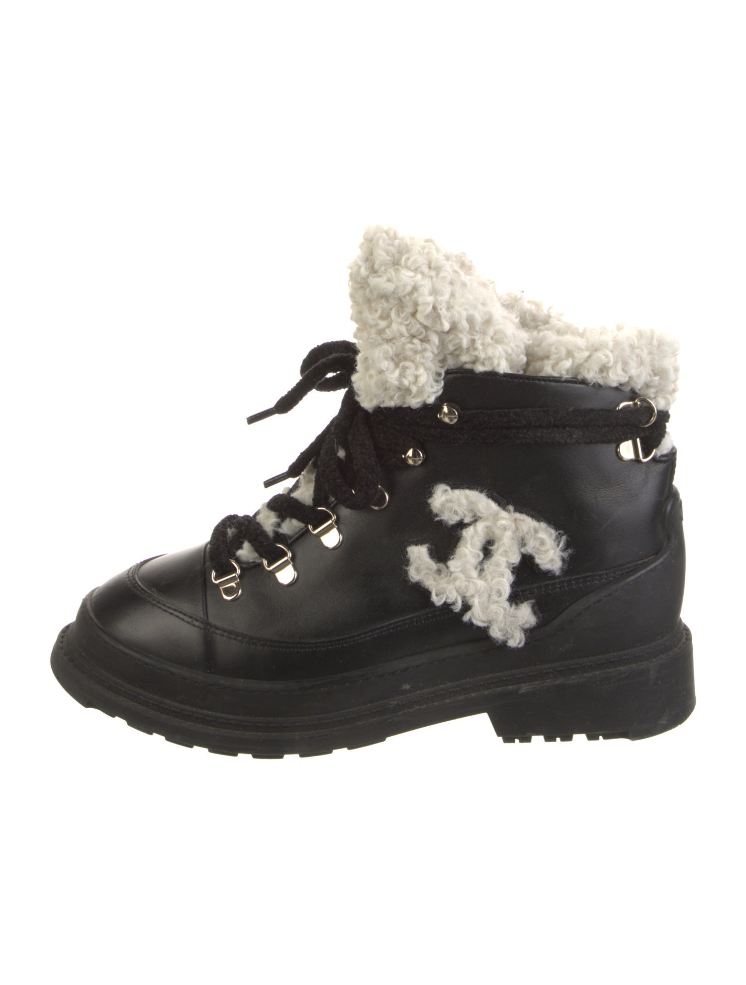 Chanel 2020 Leather Combat Boots