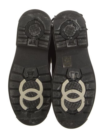 Chanel 2020 Leather Combat Boots