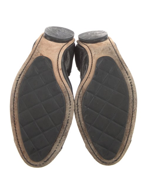 Chanel Interlocking CC Logo Leather Ballet Flats