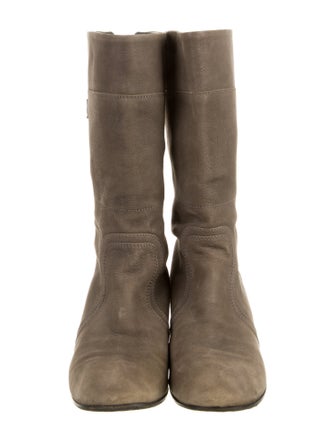 Chanel Quilted Pattern Leather Boots